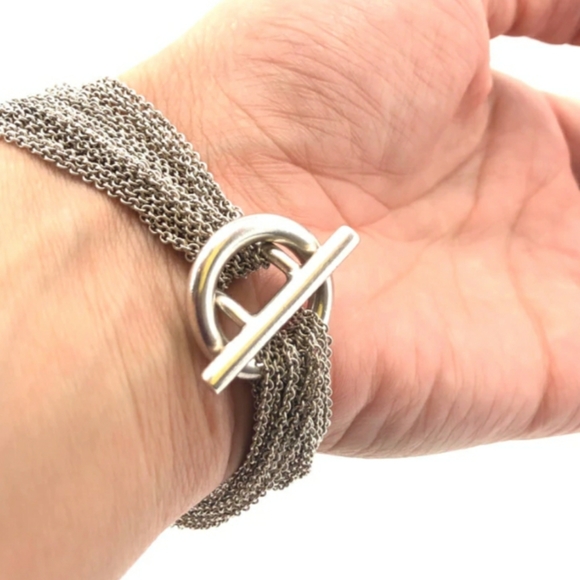 Tiffany Muti Strand Toggle Heart Bracelet - Picture 3 of 7